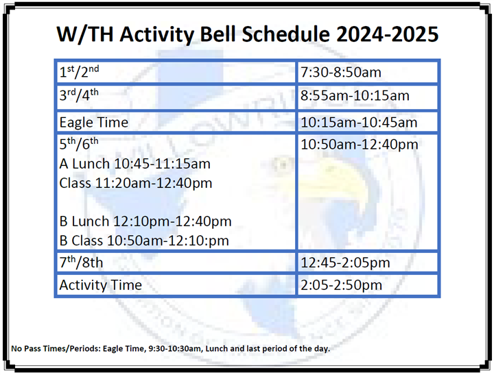 block activity schedule